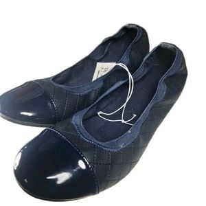 Girls Navy Blue slip on Flats Sz:6 Shoe Children Place Y2k Boho Cottage NWT[4D